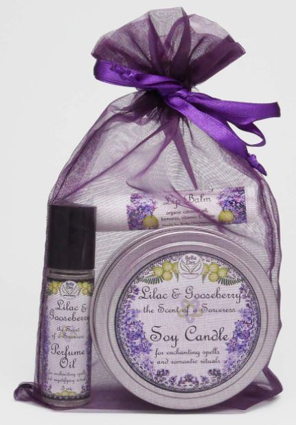 Perfume with Soy Candle Tin and Lip Balm