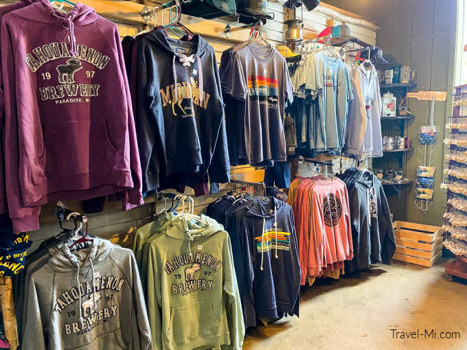 Shirts in the gift shop at Tahquamenon Falls
