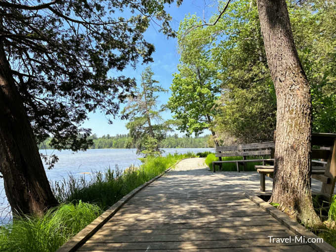 Camp Au Sable walking trails in Grayling Michigan