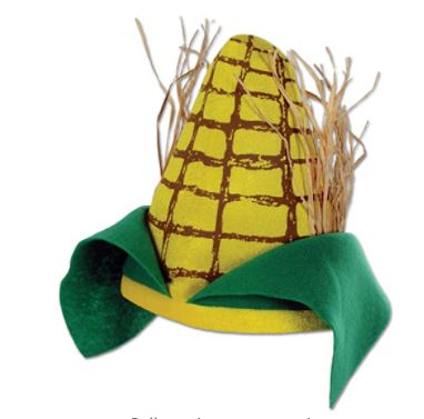 yellow shaped corn hat