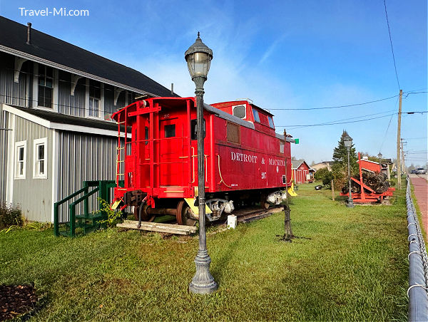 Red Train Outside the Crawford County Historical Museum