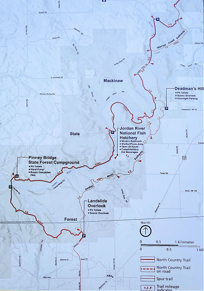 Map of other features in the area