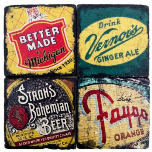 Detroit Coasters (Better Made, Vernor's, Stroh's and Faygo)