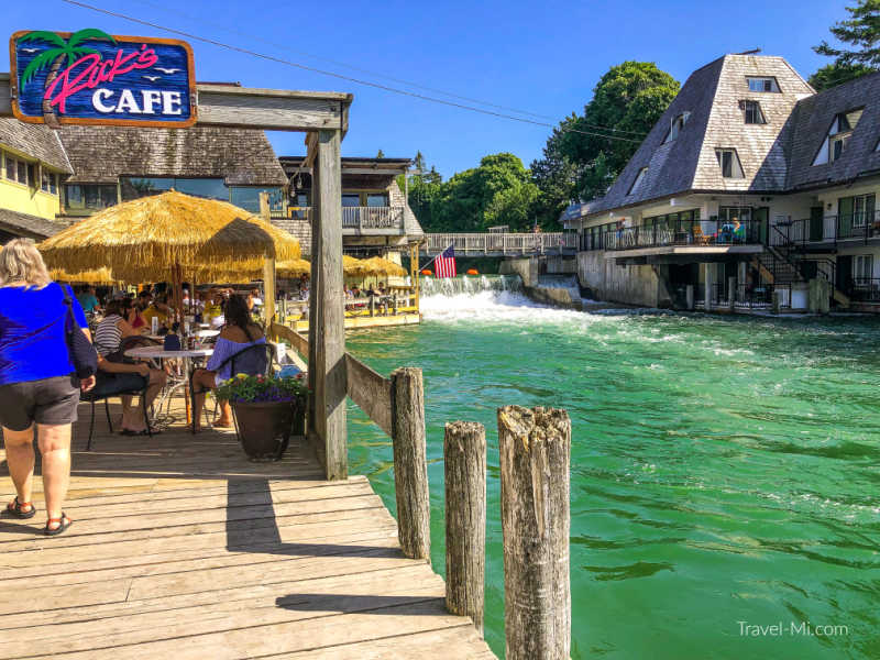 Leland, MI Fishtown Waterfall and Docks