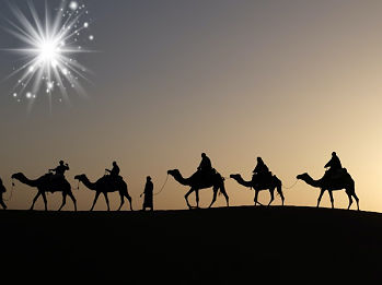 Camels and People-Nativity Scene