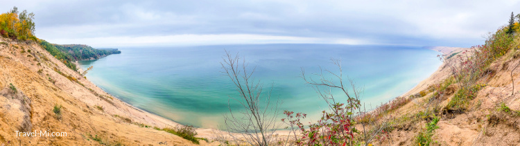 Views of water and sand dunes