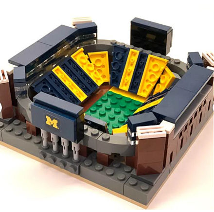 Lego Michigan Wolverines Stadium: Unique Michigan Gifts for Him