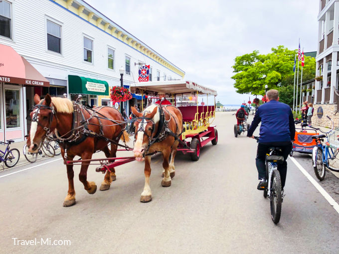 Horse Drawn Taxi on Mackinac Island