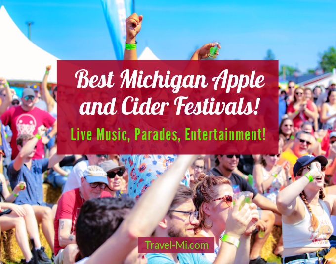 People Cheering at Michigan Apple Festivals