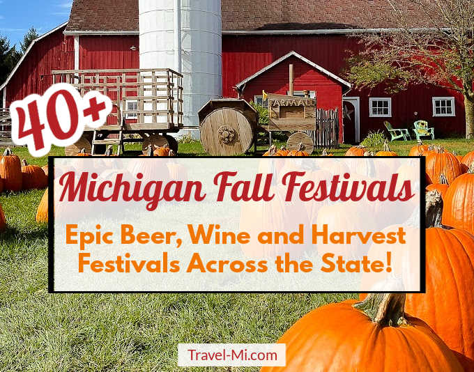 Pumpkins and Barn at Michigan Fall Festivals