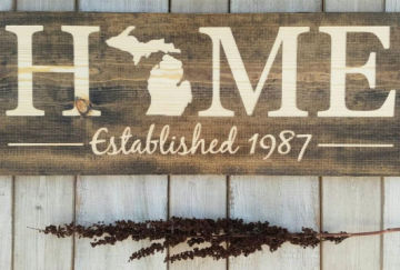 Handmade Wooden Michigan Signs