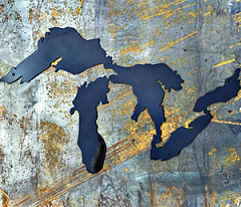 Michigan metal wall art
