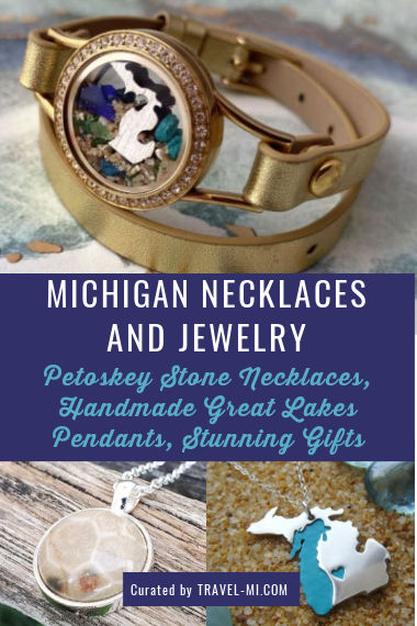 Michigan Necklace by Leawood Handmade Lake Michigan Fossil
