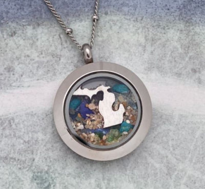 Michigan Necklaces: Handmade State of MI, Upper Peninsula and Great Lakes Jewelry Gifts