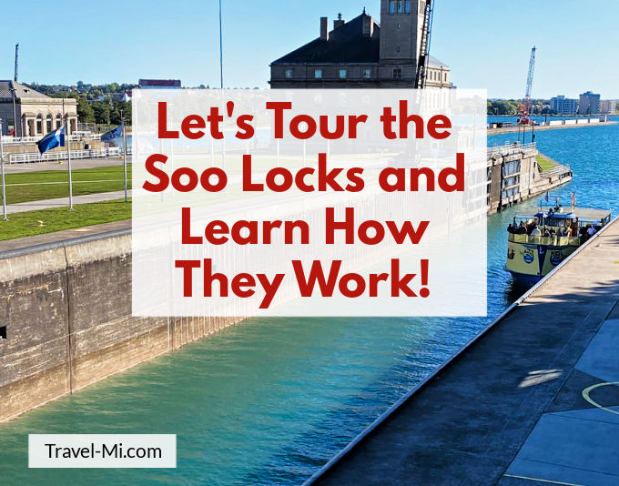 Soo Locks from the viewing platform in Sault Ste Marie