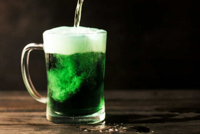 St Patrick's Day Pouring a Green Beer