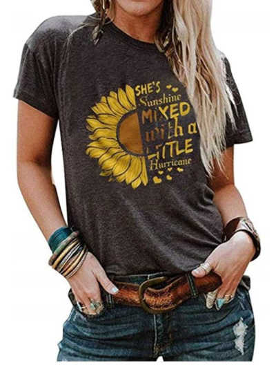 Shirt with Sunflowers for Women