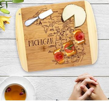 Michigan Bamboo Serving and Cutting Board