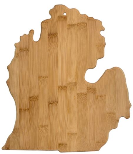 Michigan State Shaped Bamboo Serving & Cutting Board