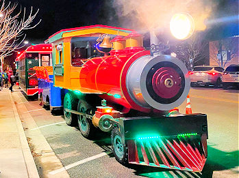 Red and Green Christmas Train