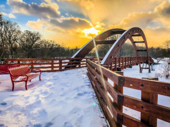 Tridge in Midland in winter