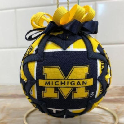 University of Michigan Christmas Ornament Keepsakes by Fabric Creation by Lisa