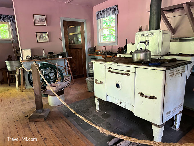 Stove and irons at Wellington Farm Park in Grayling Michigan