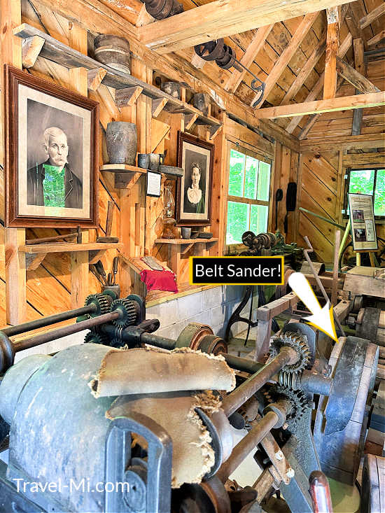 Belt Sander Machine at Wellington Farm Park in Grayling Michigan