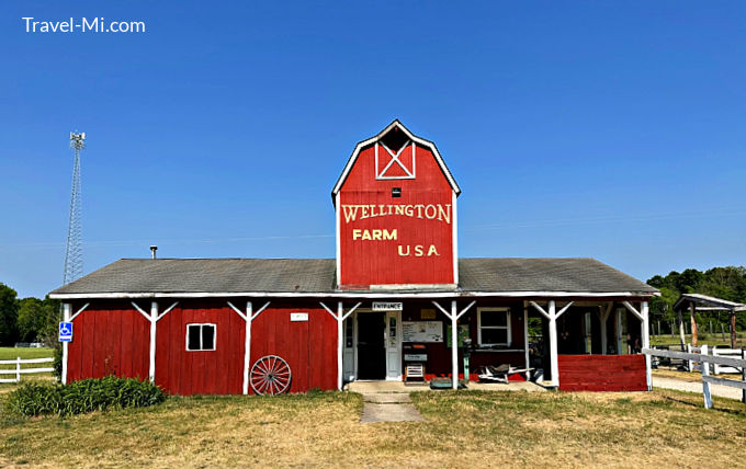 Red Barn at Wellington Farm USA in Grayling Michigan