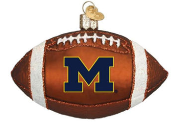 Christmas University of Michigan Wolverines Football Ornaments