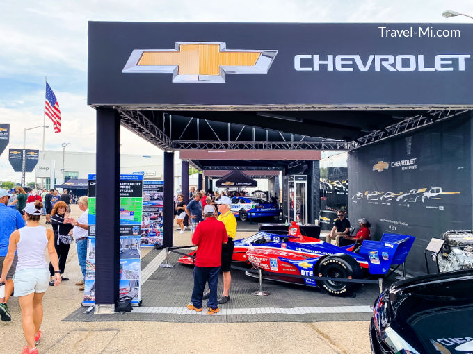 Chevrolet exhibit with a cool race car