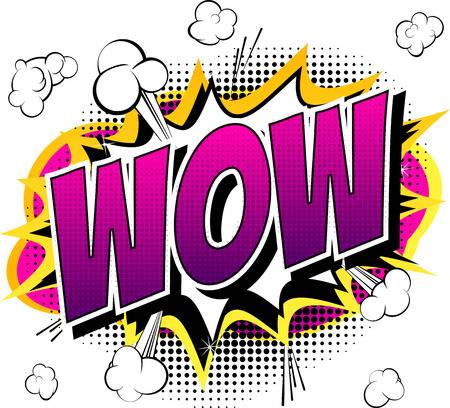 Wow text photo