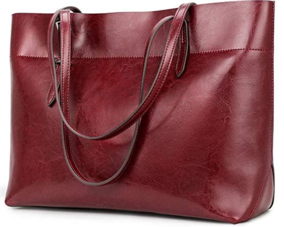 Vintage Genuine Leather Tote Shoulder Bag for Women